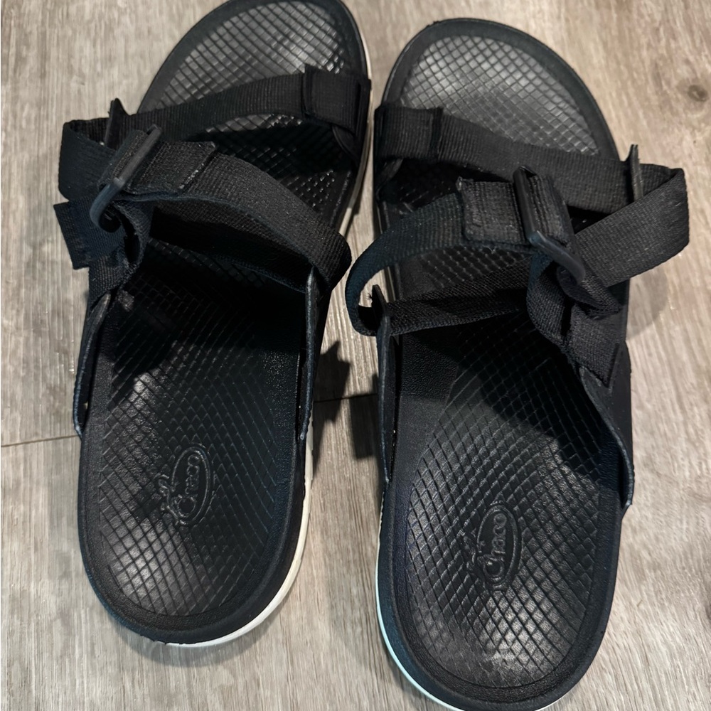 Chaco Black Adjustable Slide Sandals